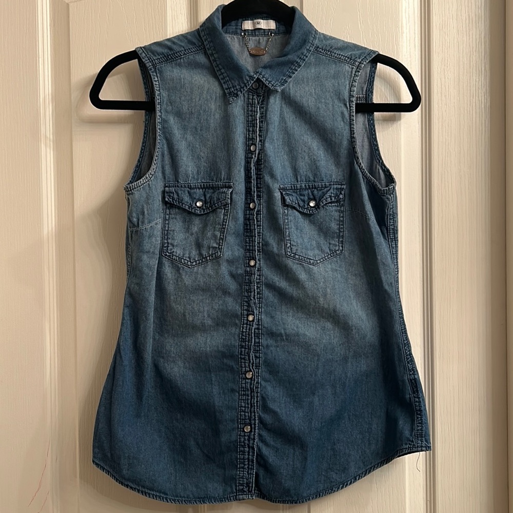 Alec Kris Denim Button Top 423